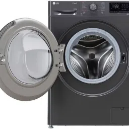 lg 10 kg Fully Automatic Front Load with In-built Heater Black image 2