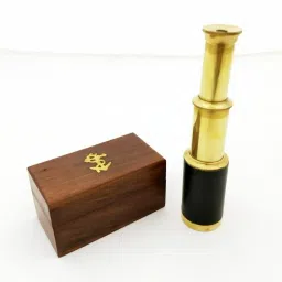 6 Inch Brass Handed Telescope with Wooden Box for Navigation-Pocket Telescope Height Gauge-19