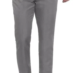 Men Slim Fit Grey Viscose Rayon Trousers-picture-11