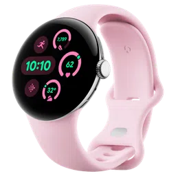 Google Pixel Watch 3 Wi-Fi + Bluetooth Wear OS 5.0 Smartwatch (41mm AMOLED Display, Qualcomm SW5100 Cortex M33 co-Processor, Rose Quartz Active Band) image 2