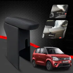 Premium Armrest For Maruti New WagonR with Moulded Foam(Nappa,Black Stitching) Car Armrest-image-57