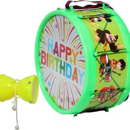 Musical Small Damru(7x8.2cm) with Medium Drum(20.3x10.7cm)-25