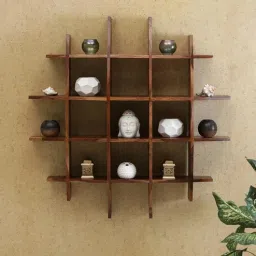 woodenmood Sheesham Wood Wall shelf in Rustic Finish by Wooden Mood-picture-28