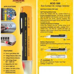 Meco 1000S Voltage Range : 90 ~ 1000V AC Safe Non Contact Voltage Detection Digital Voltage Tester-25