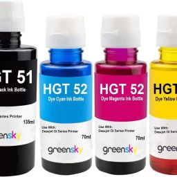 GREENSKY Compatible Refill Ink with Hp 310 315 319 410 415 419 5810 5820 5821 Printers Black + Tri Color Combo Pack Ink Bottle-24