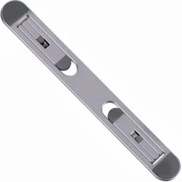 TECHGEAR Silver Foldable Notebook Computer Bracket Heightening Fan Heater Aluminium Desk Stand Rotatable Laptop Stand with Adjustable Height Compatible with Universal Laptops image 3