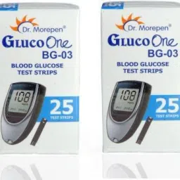 Dr Morepen BG03 Glucometer 25 strips (Pack of 2) Glucometer-23
