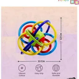 yuiop - Looptitoy Tube Teether Toy - Soft & elastic texture - Easy grip - Baby Safe Teether image 2