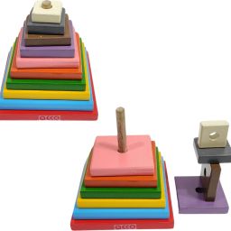 Wooden Pyramid Square for Kids-22