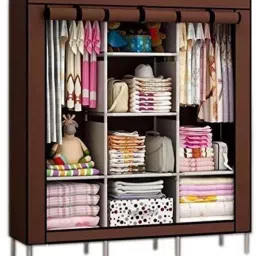 6 + 2 Shelves 3 Door 88130 PP Collapsible Wardrobe-image-98