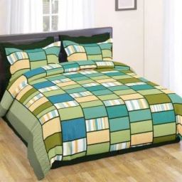 210 TC Polycotton Double 3D Printed Flat Bedsheet-image-78