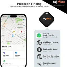 callmate Air Tag for Apple with Loud Buzzer, Works with Apple Find My (No App Required) Safety Smart Tracker image 3