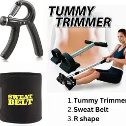 Single Tummy Trimmer With Sweat Belt and R Shape Ab Exerciser-image-7