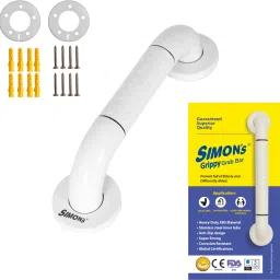 Grippy ABS Anti slip shower grab bar for bathroom handrailing and safety handle for elderly in toilet - 30 cm - Pack of 1 Shower Grab Bar-18