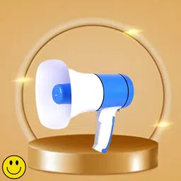 Handheld Megaphone with Siren, Microphone & Rechargeable for Outdoor EventsA77 Bhopu Portable Megaphone, Siren Loudspeaker Function and Long Battery BackupY77 Outdoor PA System-40
