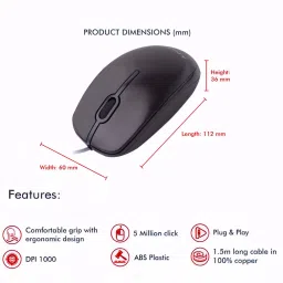 Henture By Prodot Alive Keyboard & Mouse Combo with Aluminum Hub and Mouse Pad Combo Set image 3