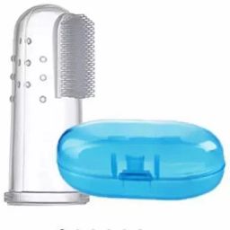 BLUE COLOUE FINGER BRUSH FOR NEW BORN BABY | WITH BOX | Ultra Soft Toothbrush-image-62