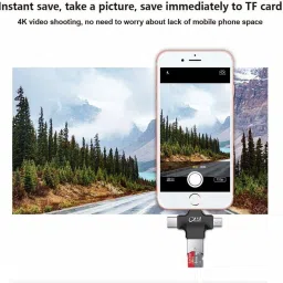 MESHIV 4 in 1 OTG: Lightning + Type C + Micro USB + USB Card Reader Card Reader image 5