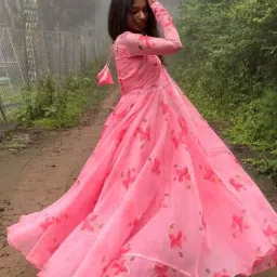 Printed Georgette Stitched Anarkali Gown-image-24