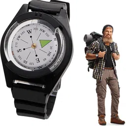 qpets Outdoor Camping Survival Liquid Filled Rubber Wrist Watch for Outdoor Adventure Compass-picture-23