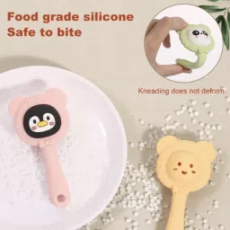 beeby Silicone Rattle Teether | BPA-Free for Easy Teething | Jhunjuna 3 to 24 Months Teether image 5