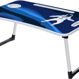 Multipurpose Foldable with Cup Holder, Study , Bed Wood Portable Laptop Table-84