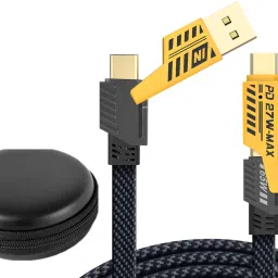 POZUB Ties Fast Charging 2 to 2 Cable 65W Type C Charging Data Cable Flat Wire Cable Charging Pad-33