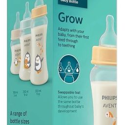 Grow Baby Bottle SCF064/01 | Penguin | 6m+ age | BPA free | Pack of 1 - 330 ml-image-61