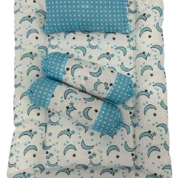New Born Baby Bed Mattress |Godari | Sleeping Mattress With 3 pillow-image-15