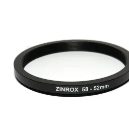 ZINROX Step Down Lens Filter Adapter Ring - Set of 1 piece - Allows You to Fit Smaller Size Lens Filters on a Lens with a Larger Diameter - Size : 58 - 52mm Step Down Ring-13