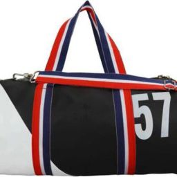 25 L Gym Duffel Bag - Leatherite 57 Fitness Gym Bag/Duffel Bag/Travel Bag/Sports Bag/Travel kit - Black, White-image-42