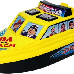 Small Size Made From Plastic Beach Speed Boat (Mini Size) Scale Model With Pull Back & Go Wheel | Made In India Toys |Toys Boats For kids | Use As Showpiece | Toy Boats For Boys | Safe Quality Toys For Children-16