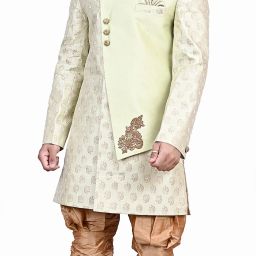 Diamond Style indo Western Embellished Sherwani-image-1