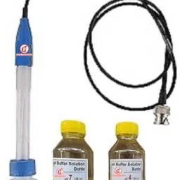 pH Combination Electrode,Refillable Facility of KCL Solution with Charger Bottle & Buffers 7 pH and 4 pH with Bottles pH Electrodes-57
