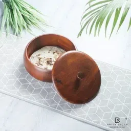shiyon Wooden Roti Box Chapati Warmer Hotpot Handmade Storage Casserole Pack of 1pc. Serve Casserole image 2