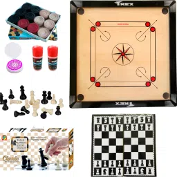 26Inch Carrom with Striker,Wooden Coins,2 Super Disco Powder& Free Chess Game 66.4 cm Carrom Board-picture-28