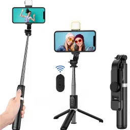 Worricow Hot Selling Selfie Stick Bluetooth Extendable with Wireless Remote and Tripod Monopod Kit-10