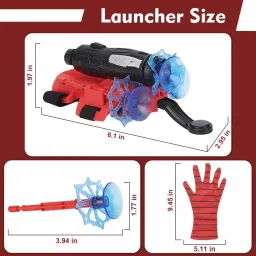 deoxy Kids Spider Web Launcher Toy Set with Heroic Web Shooting Action & Sticky Wall image 4