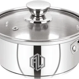 Anjali Belly Encapsulated Bottom Stainless Steel Pot with Glass Lid Cook and Serve Casserole-picture-15