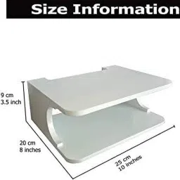 lion wood cafe Wall Shelf Set Top Box Stand and WiFi Stand Display Rack for Living Room MDF (Medium Density Fiber) Wall Shelf image 4