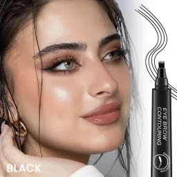 glovasilk 2 Pcs Eyebrow Pencil Combo - Waterproof Microblading, Fine Sketch Tip, Black image 5