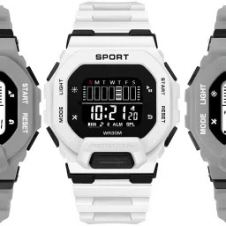 Men's Sport Digital Watch with LED Display & Chronograph Digital Watch - For Men 3_DW9-Gry-Gry & DW1-Wht-Wht & DW9-Gry-Gry-image-74