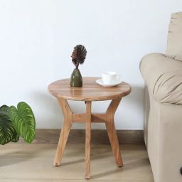 woodsworth from pepperfry Kylie Acacia Wood End Table In Natural Finish-picture-21