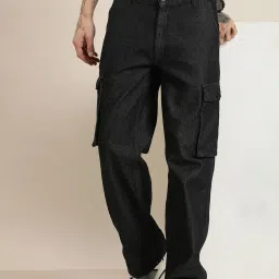 Men Regular Mid Rise Black Jeans-image-12