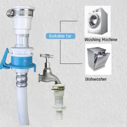 nipram national 3Mtr Flexible Inlet Hose Pipe With Universal Adapter,Front Load Washing Machine 3Mtr Flexible Inlet Hose Pipe With Universal Adapter,Front Load Washing Machine Hose Pipe image 2