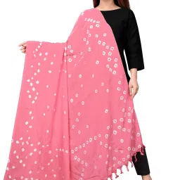 Cotton Silk Printed Pink Women Dupatta-picture-1