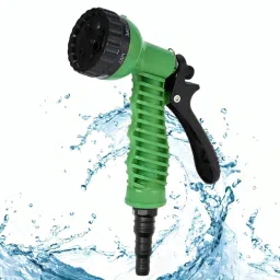 Garden Hose 7 Pattern High Pressure Garden Hose Nozzle Water Spray Gun With Leak Proof 2 Pcs Metal Grip Lock Gardening Washing Gun (7_5_GUN) for Hose Pipe-image-74