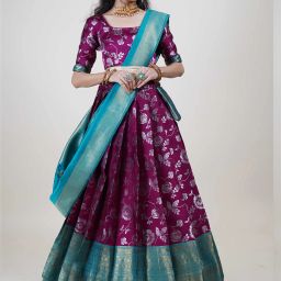 Self Design Semi Stitched Lehenga Choli-image-16