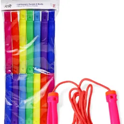 Exercise Skipping Rope & Hula Hoop Ring - Multicolour-10