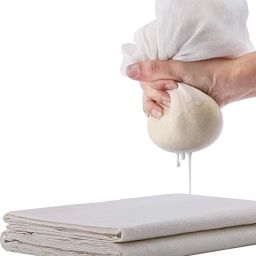 Cotton Reusable Unbleached Muslin Cloth for Straining, Cooking, Cheesemaking Collapsible Strainer-5